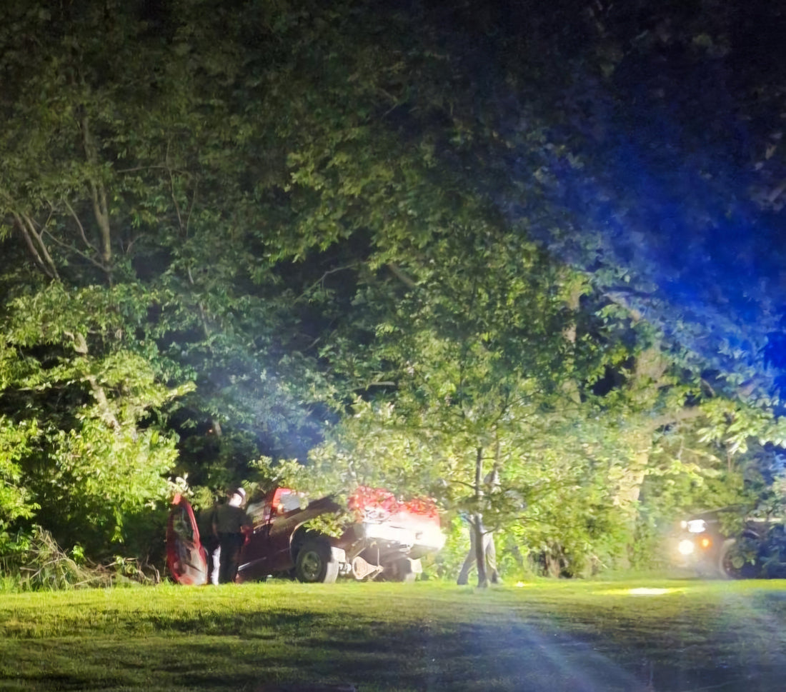 Police Chase Ends on The Farm